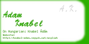 adam knabel business card