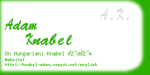 adam knabel business card